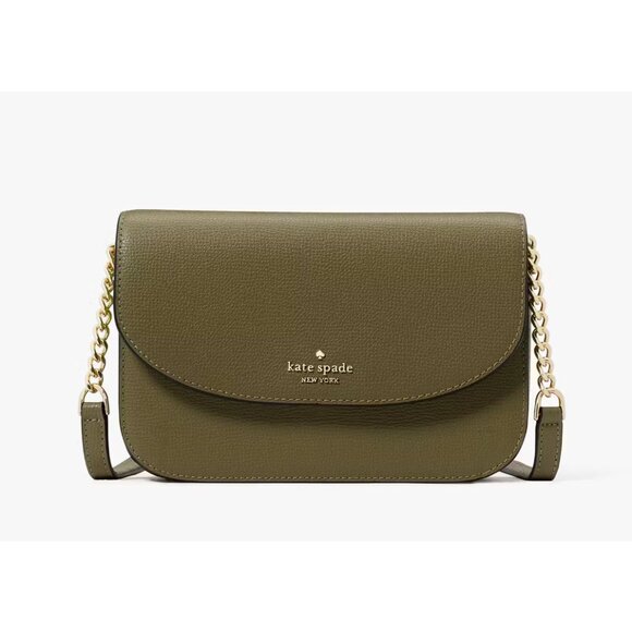 New Kate Spade Kristi Crossbody Refined Grain Leather Seaweed - Picture 1 of 5